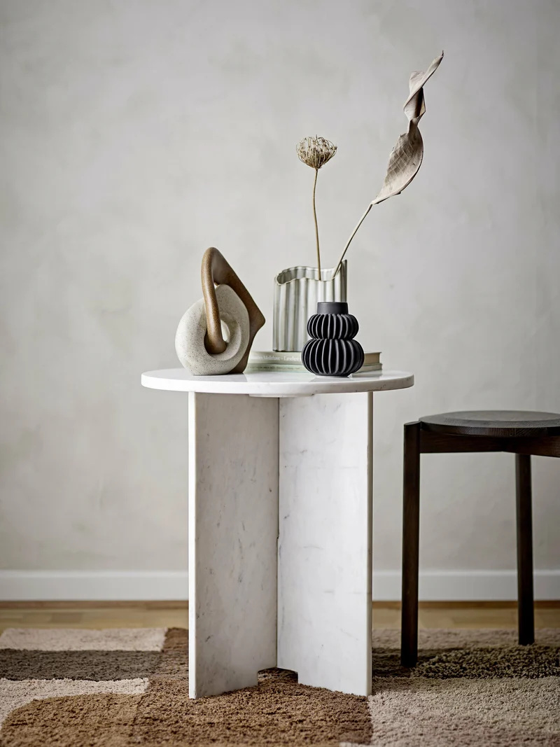 Table d'appoint Jasmia Marbre Blanc - Bloomingville