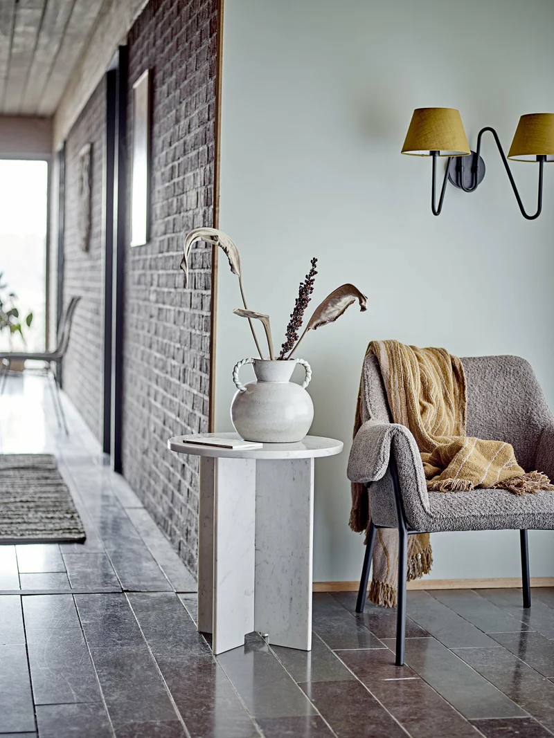 Table d'appoint Jasmia Marbre Blanc - Bloomingville