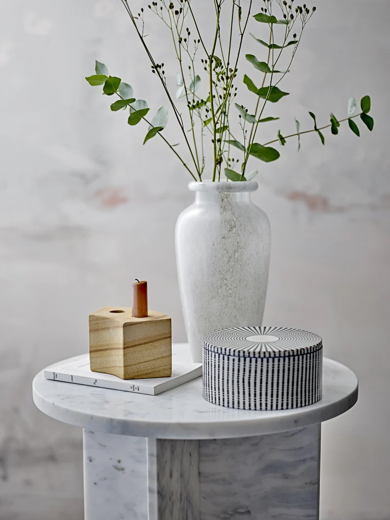 Table d'appoint Jasmia Marbre Blanc - Bloomingville