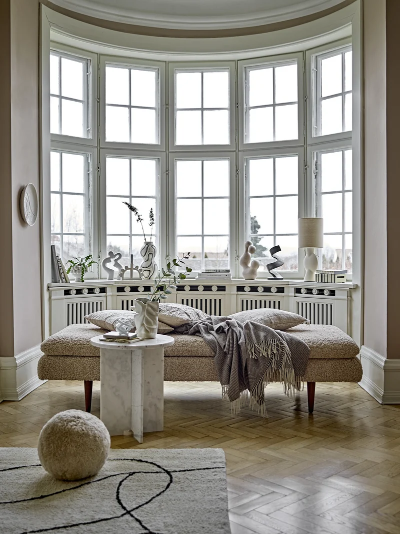 Table d'appoint Jasmia Marbre Blanc - Bloomingville