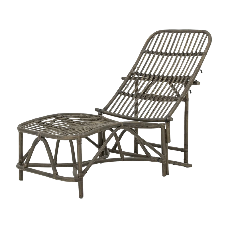 Chaise longue de jardin en rotin marron 185 cm Dione - Bloomingville