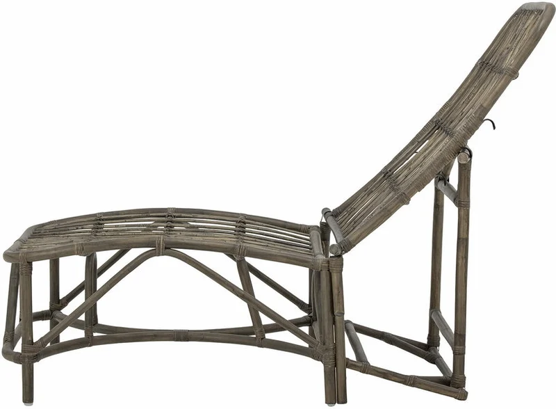 Chaise longue de jardin en rotin marron 185 cm Dione - Bloomingville
