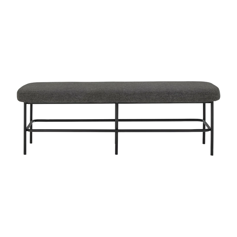 Banc arrondi en polyester gris 140 cm Farell - Bloomingville