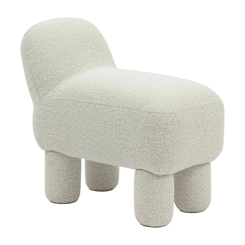Pouf en polyester recyclé crème 59 cm Lulu - Design House Stockholm