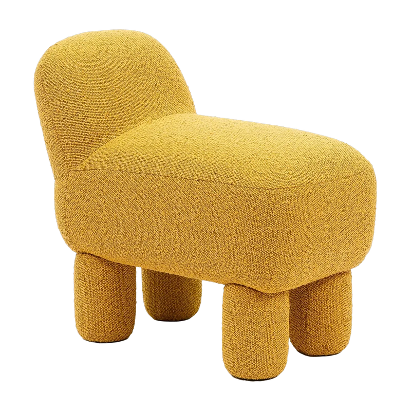 Pouf en polyester recyclé jaune 59 cm Lulu - Design House Stockholm