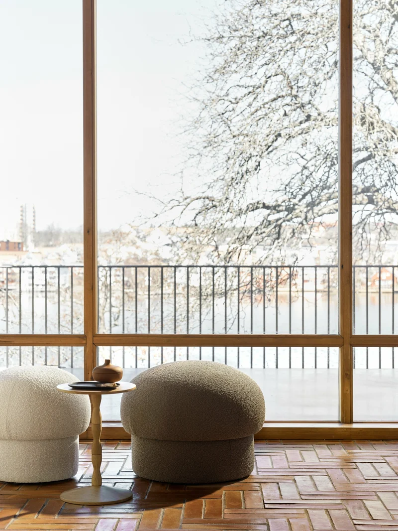 Pouf en polyester recyclé marron 65 cm Uno - Design House Stockholm