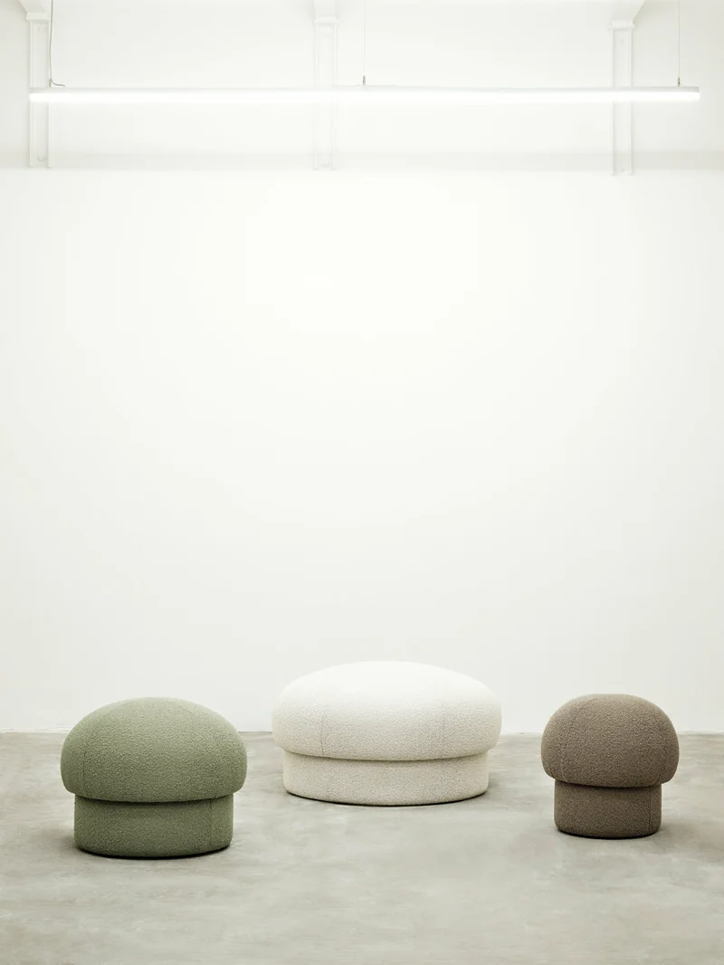 Pouf en polyester recyclé vert 65 cm Uno - Design House Stockholm