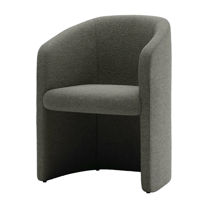 Fauteuil rembourré en barnum taupe foncé Covent club - New works
