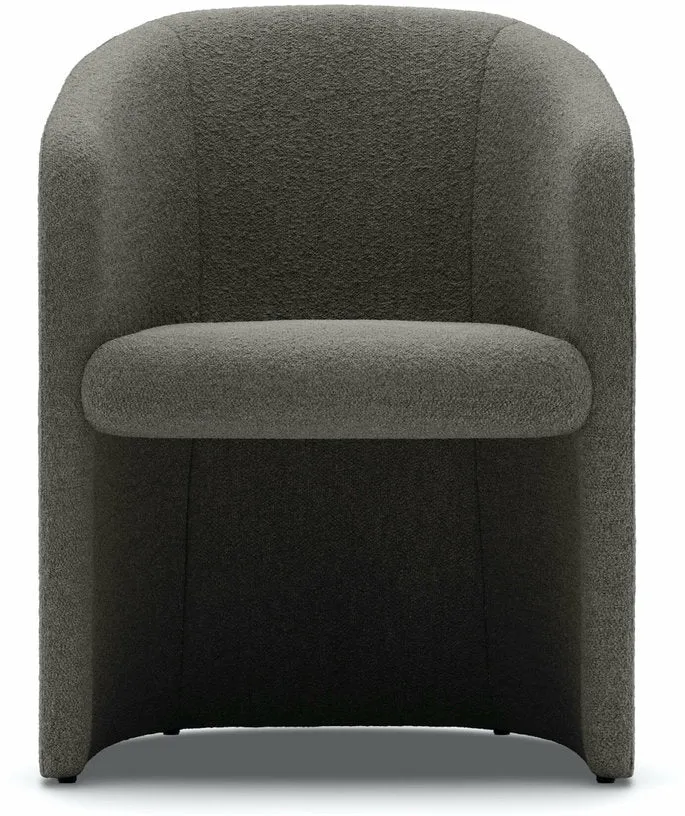 Fauteuil rembourré en barnum taupe foncé Covent club - New works