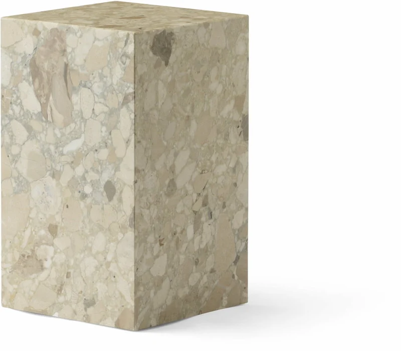 Table d'appoint en marbre sable 51 x 30 cm Plinth Tall - Audo