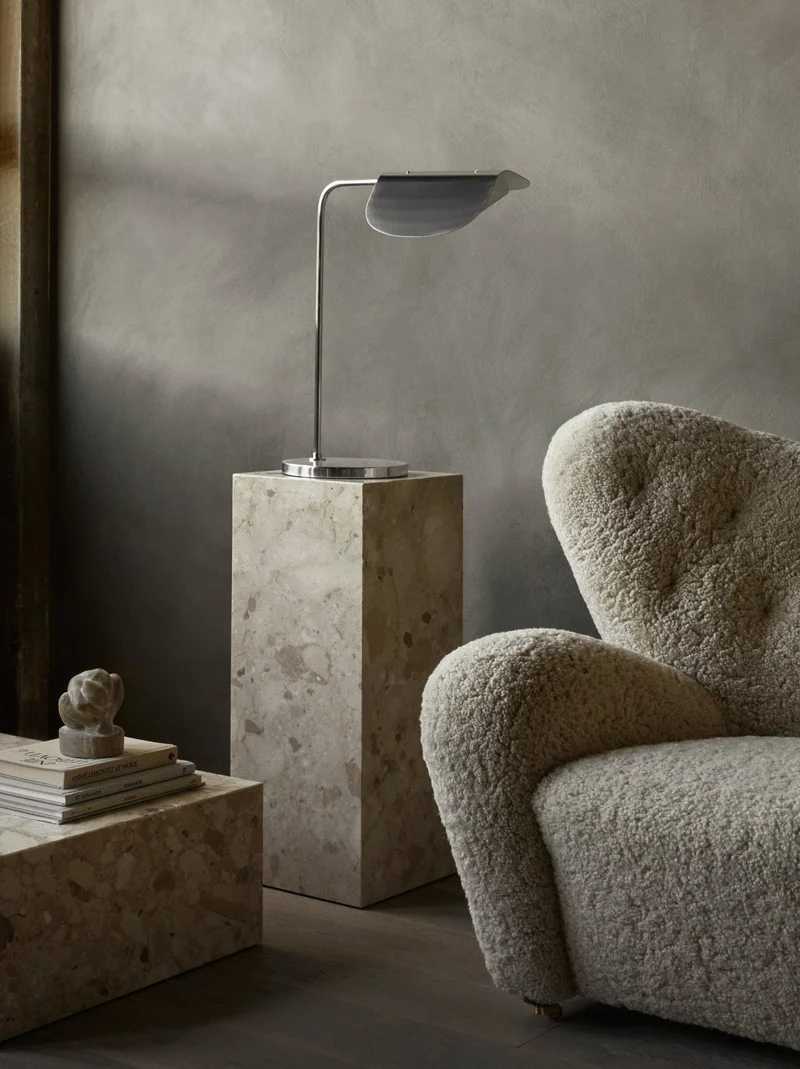 Table d'appoint en marbre kunis breccia 30 x 75 cm Plinth Pedestal - Audo