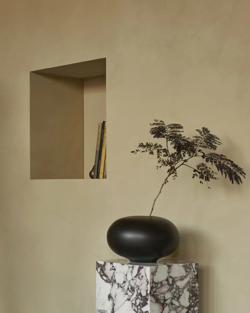 Table d'appoint en marbre calacatta viola 30 x 75 cm Plinth Pedestal - Audo