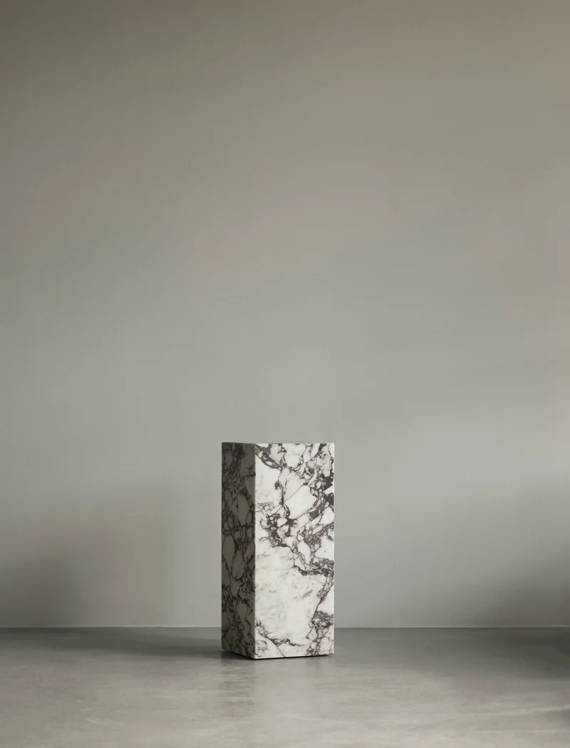 Table d'appoint en marbre calacatta viola 30 x 75 cm Plinth Pedestal - Audo
