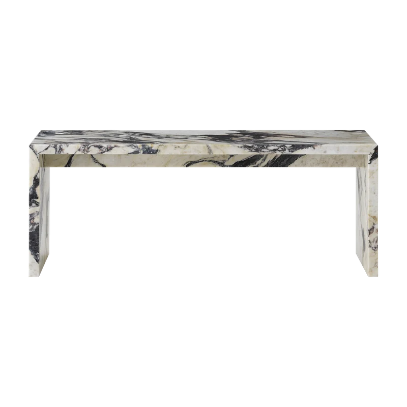 Table basse en marbre calacatta viola 100 x 38 cm Plinth Bridge - Audo