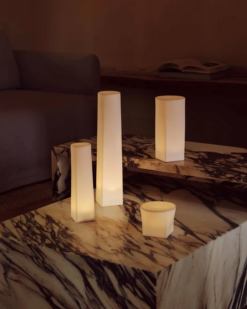 Table basse en marbre calacatta viola 100 x 38 cm Plinth Bridge - Audo