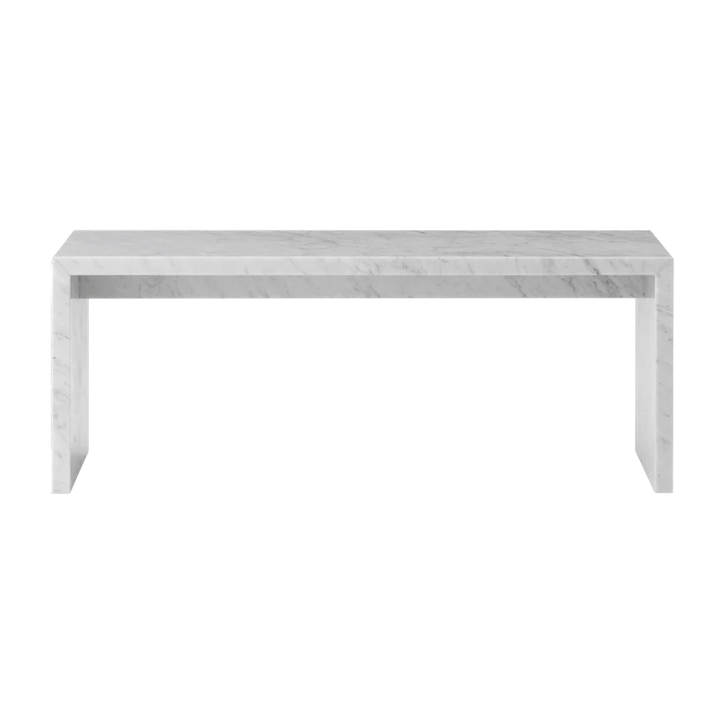 Table basse en marbre carrara 100 x 38 cm Plinth Bridge - Audo