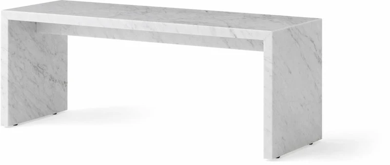 Table basse en marbre carrara 100 x 38 cm Plinth Bridge - Audo