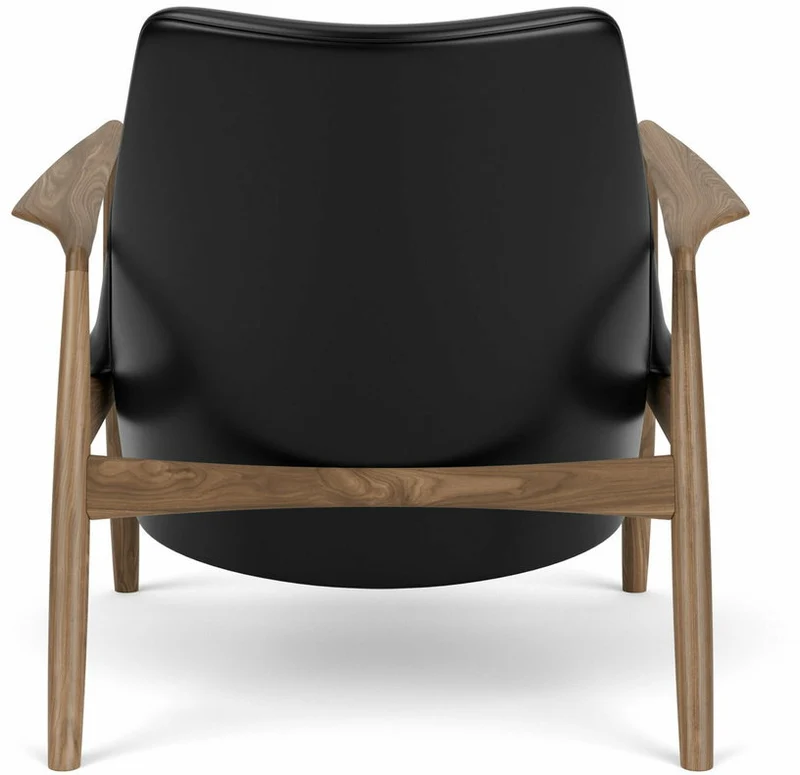 Fauteuil en cuir noir 77 x 80 cm The Seal - Audo
