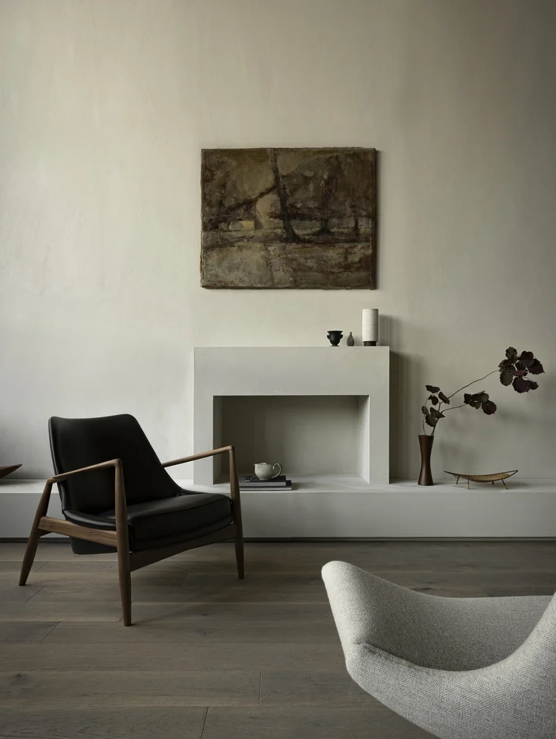 Fauteuil en cuir noir 77 x 80 cm The Seal - Audo