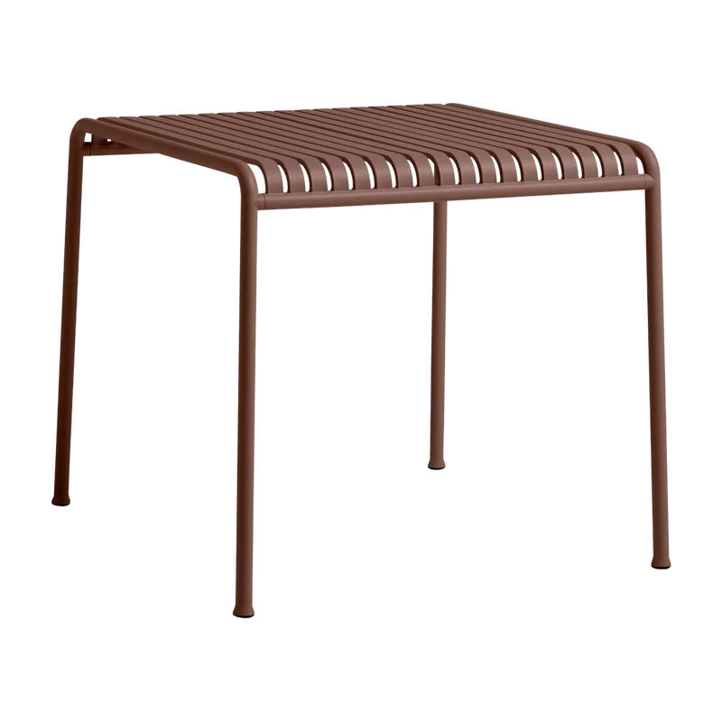 Table à manger d'extérieur en métal rouge 82,5x90cm Palissade - HAY