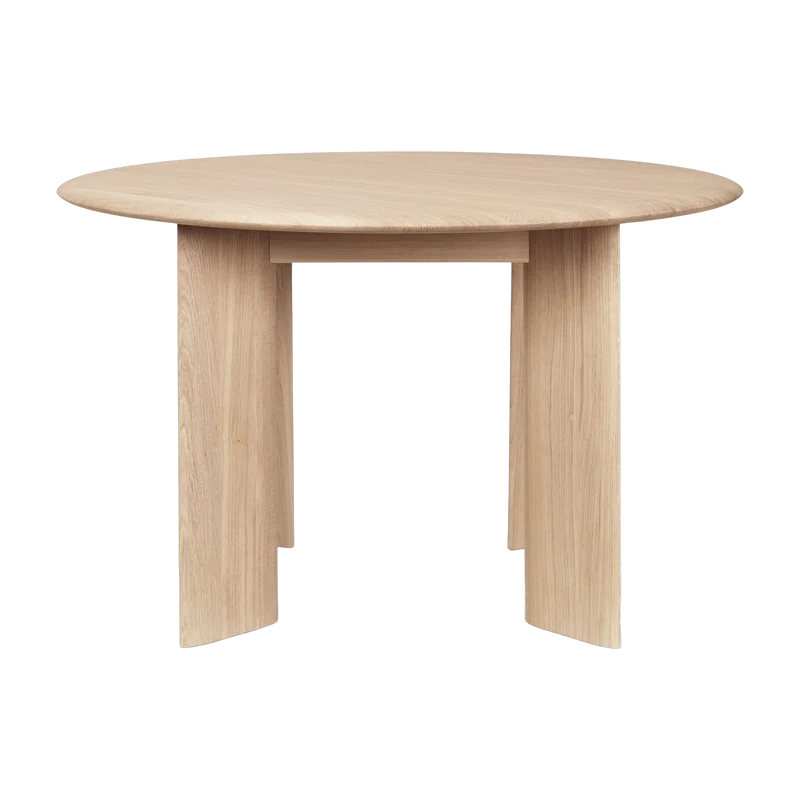 Table ronde en chêne huilé blanchi 117 cm Bevel - Ferm Living