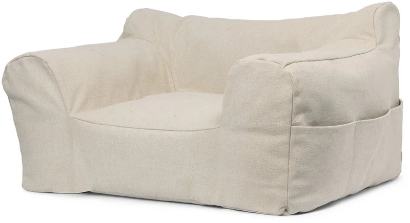 Fauteuil à rangements pour enfant en coton bio off-white Billow - Ferm Living