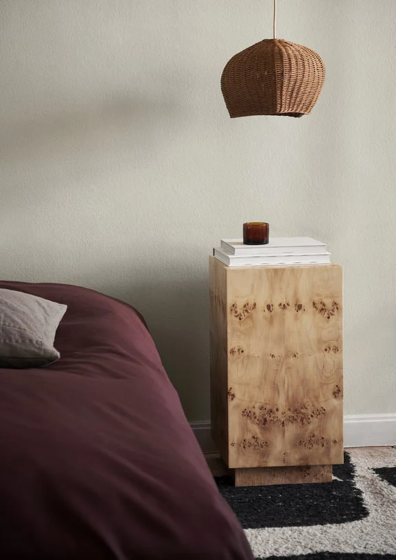 Table d'appoint ou de chevet en bouleau naturel 35 x 67 cm Burl - Ferm Living