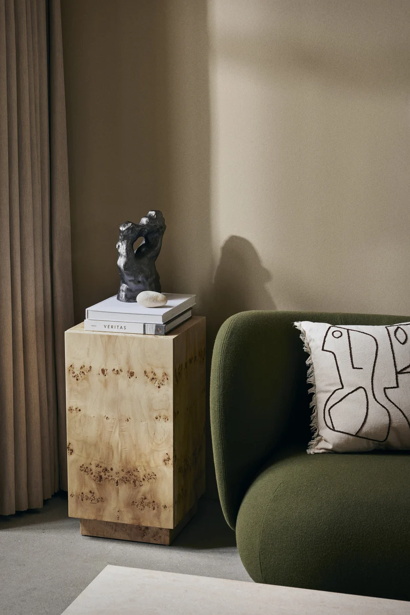 Table d'appoint ou de chevet en bouleau naturel 35 x 67 cm Burl - Ferm Living