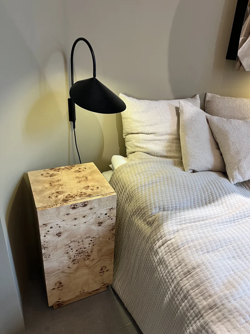 Table d'appoint ou de chevet en bouleau naturel 35 x 67 cm Burl - Ferm Living