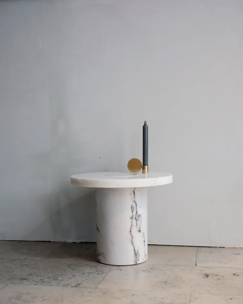 Table d'appoint en marbre noir 33 x 39 cm Sintra - Frama