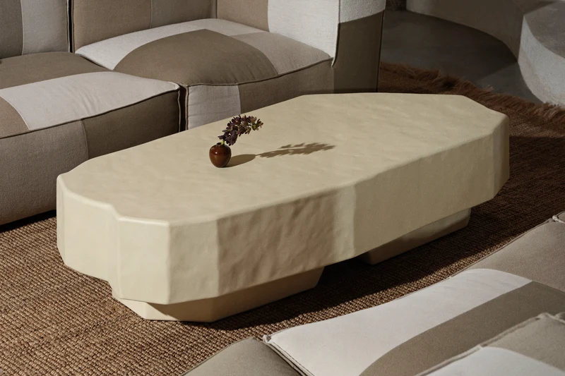 Table basse ivoire en béton et fibre de verre Staffa - Ferm Living