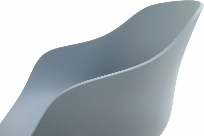 Chaise avec accoudoirs en plastique recyclé bleu ardoise et pieds en aluminium AAC 220 2.0 - HAY