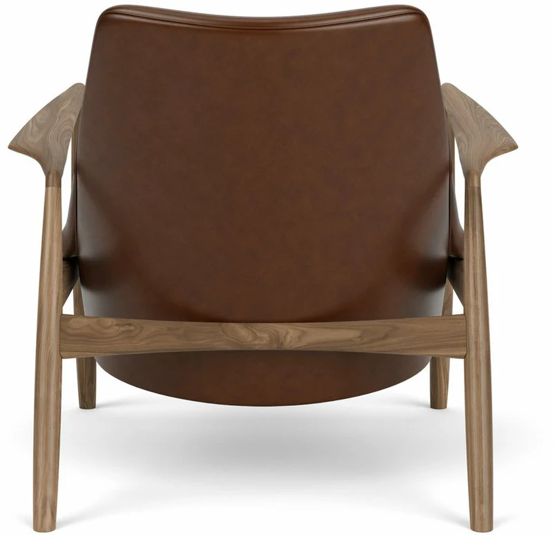 Fauteuil en cuir marron 77 x 80 cm The Seal - Audo