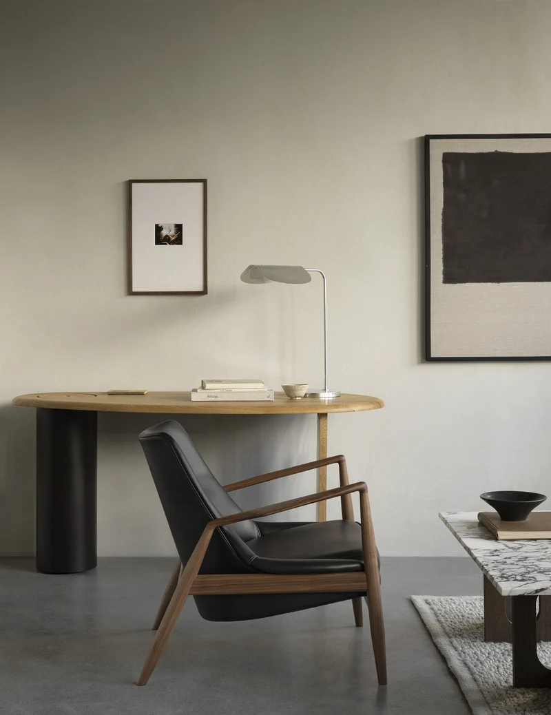 Fauteuil en cuir marron 77 x 80 cm The Seal - Audo