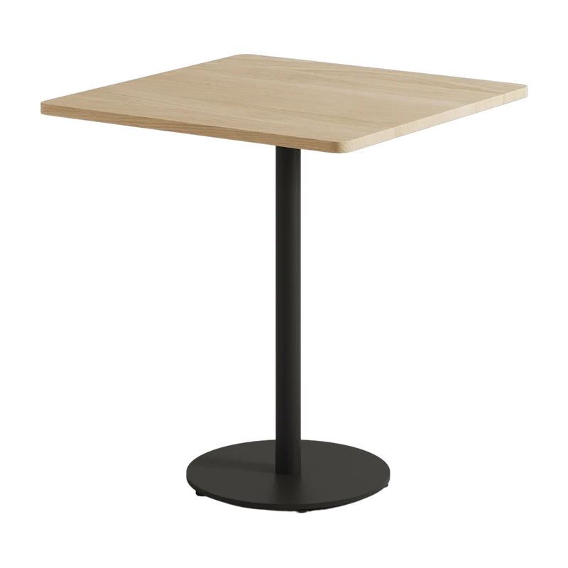 Table à manger carrée en chêne et piétement en acier noir 70 x 70 x 75 cm Moka - TIPTOE