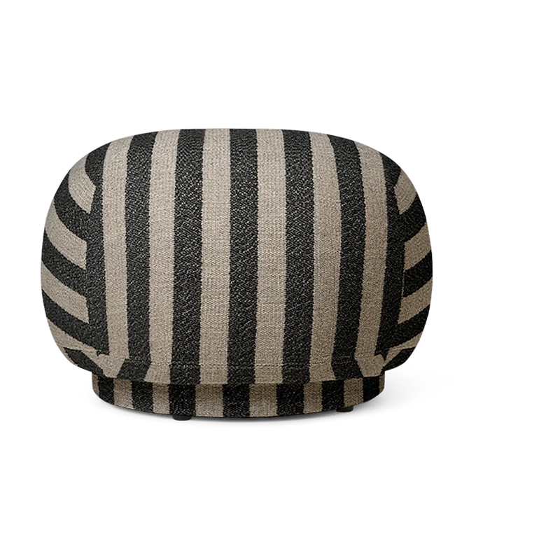 Pouf louisiana sable et noir 60 x 41 cm Rico - Ferm living
