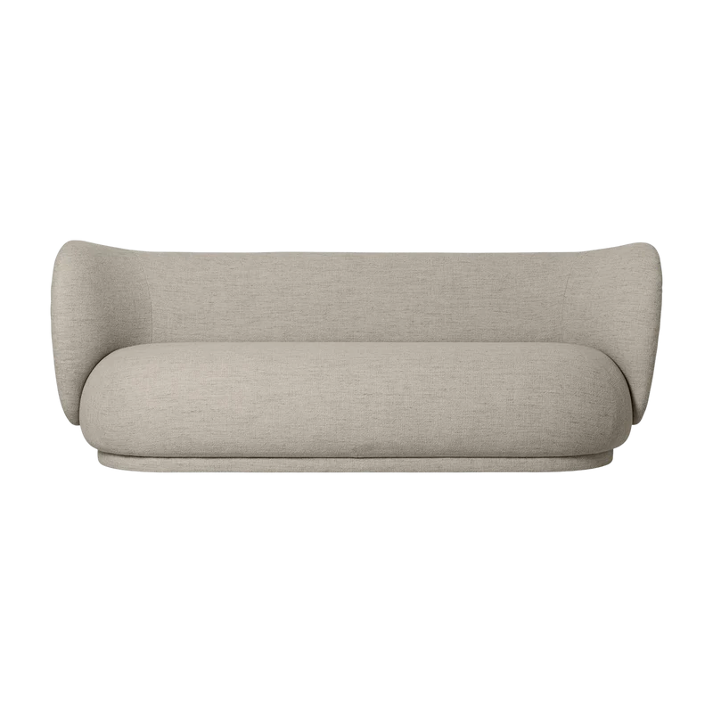 Canapé 3 places bouclé sable 210 cm Rico - Ferm living