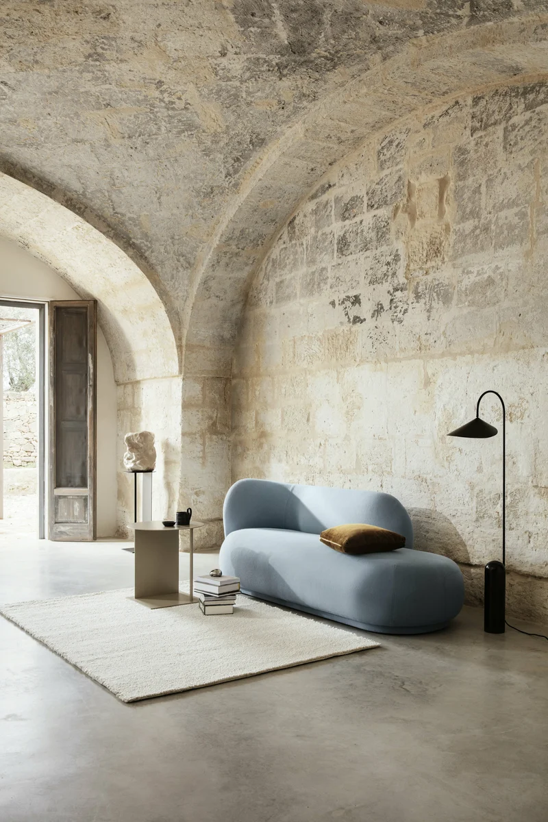 Canapé bouclé off white 190 cm Rico divan - Ferm living
