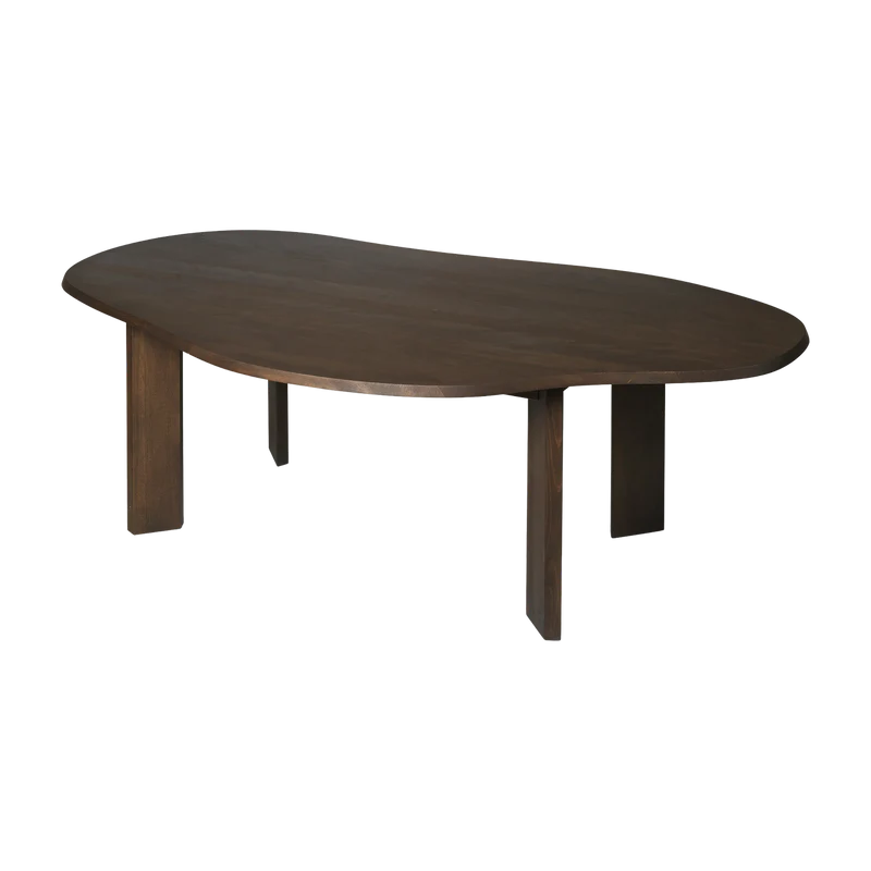 Table à manger asymétrique en hêtre marron foncé 220 cm Tarn - Ferm Living