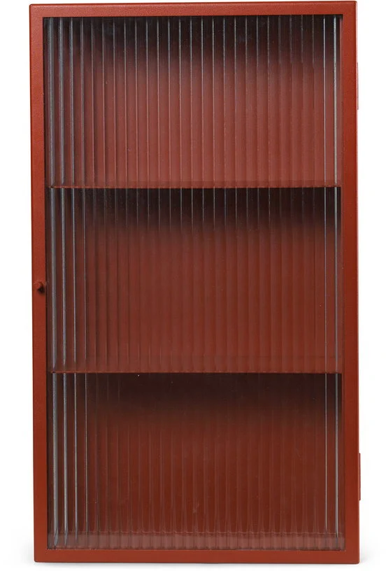 Vitrine murale en verre roseau rouge Haze - Ferm Living