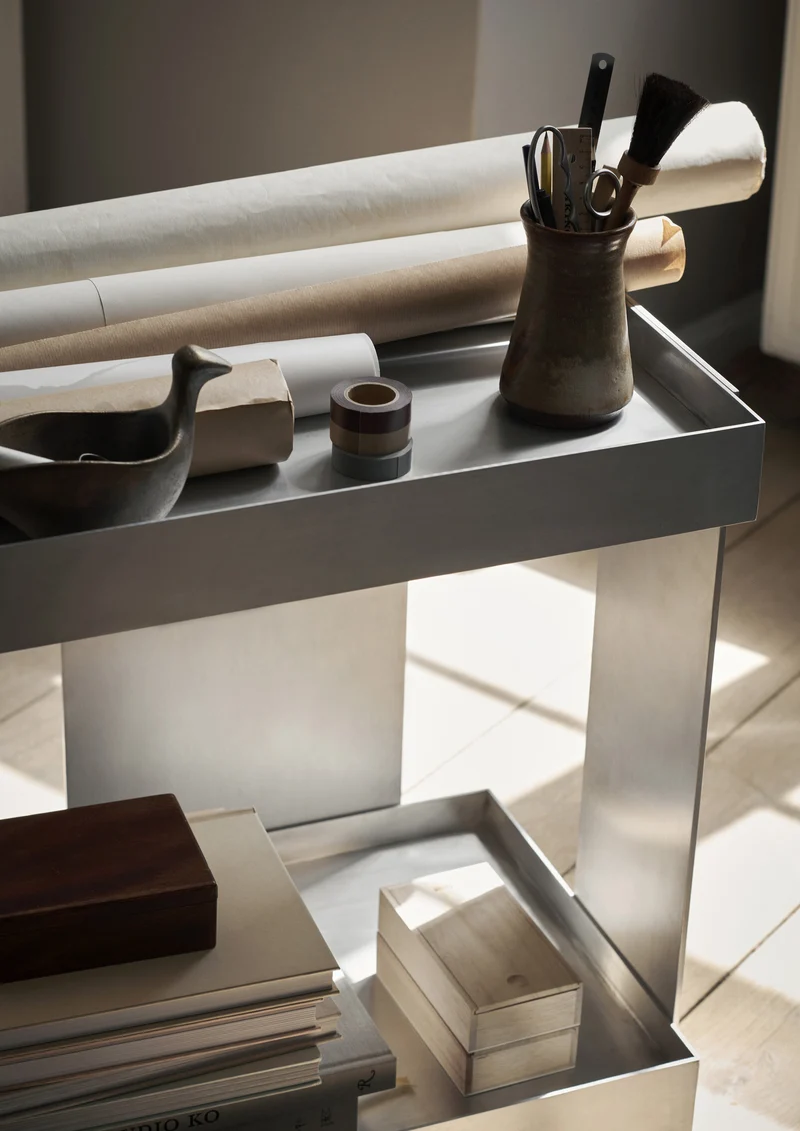 Desserte en aluminium brossé Lager - Ferm Living