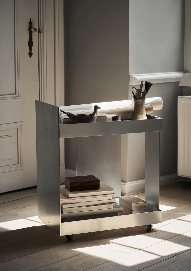 Desserte en aluminium brossé Lager - Ferm Living