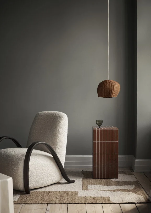 Table d'appoint en béton marron 32 x 64 cm Pillar - Ferm Living