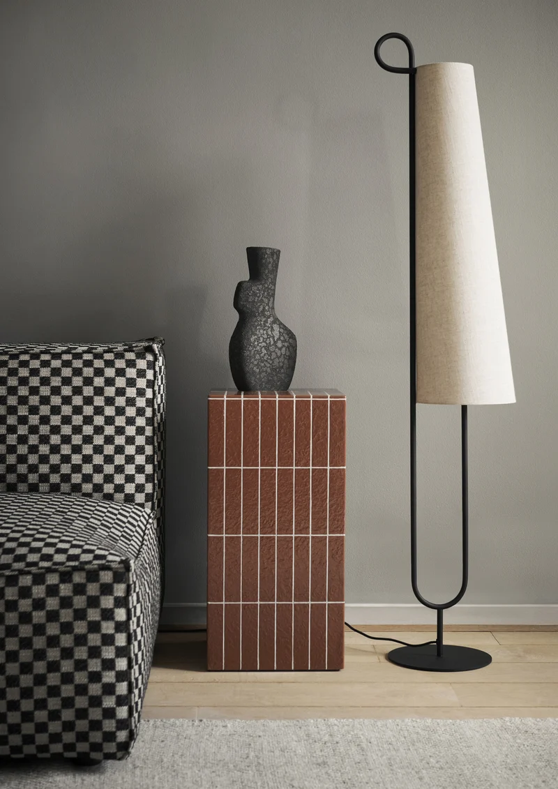Table d'appoint en béton marron 32 x 64 cm Pillar - Ferm Living