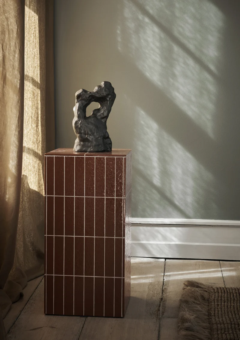 Table d'appoint en béton marron 32 x 64 cm Pillar - Ferm Living