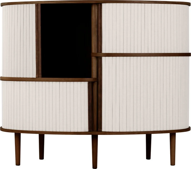 Cabinet en chêne foncé et blanc 50 x 100 cm Audacious - UMAGE