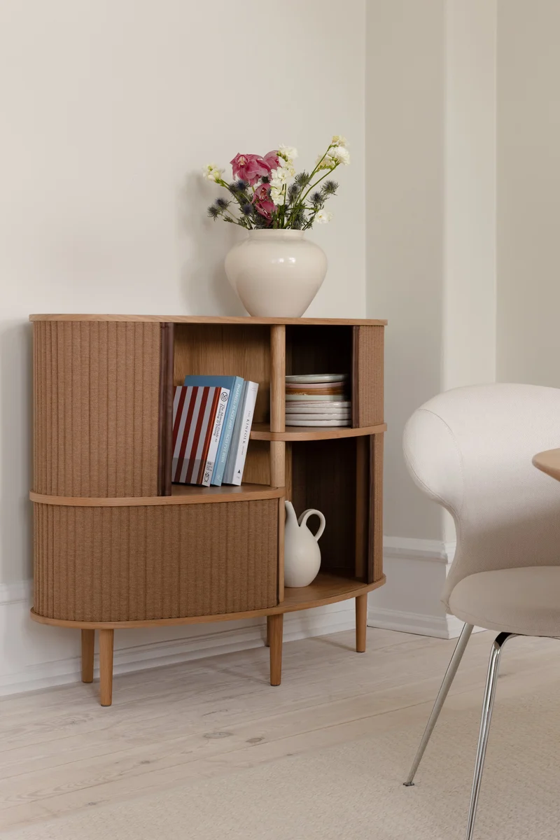 Cabinet en chêne foncé et blanc 50 x 100 cm Audacious - UMAGE