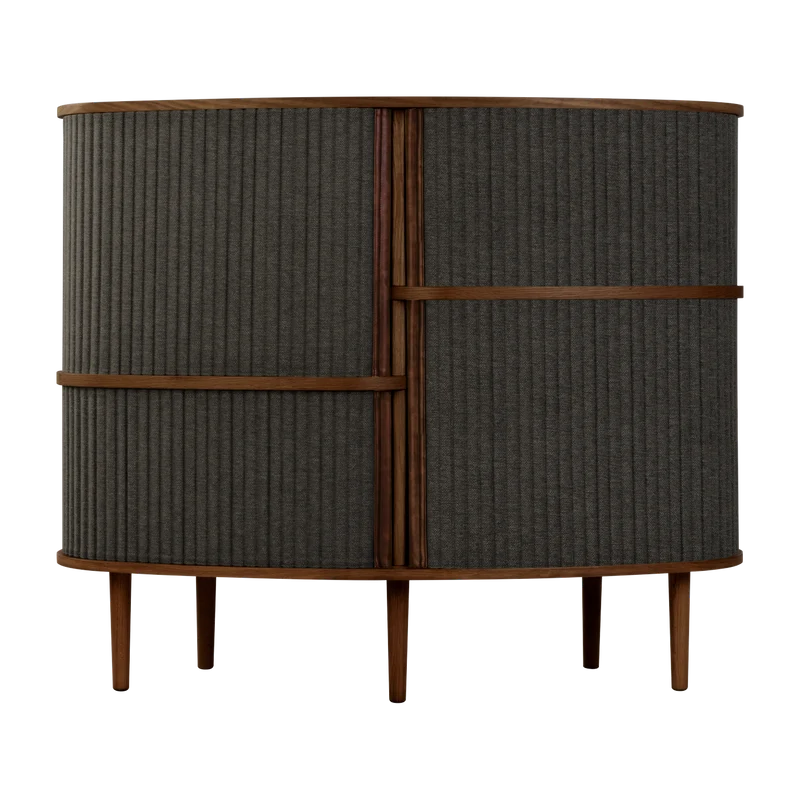 Cabinet en chêne foncé et noir 50 x 100 cm Audacious - UMAGE