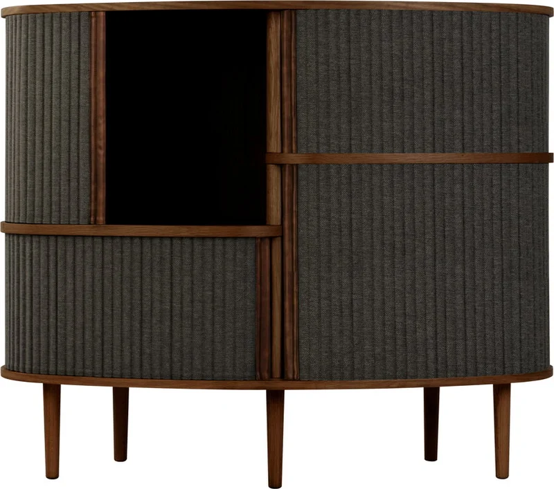 Cabinet en chêne foncé et noir 50 x 100 cm Audacious - UMAGE