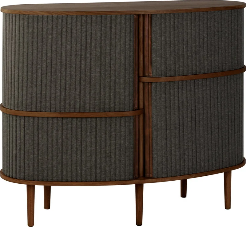 Cabinet en chêne foncé et noir 50 x 100 cm Audacious - UMAGE